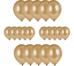 Merkloos 20x Gouden ballonnen - 27 cm - ballon goud voor helium of lucht Merkloos 20x Gouden ballonnen - 27 cm - ballon goud voor helium of lucht