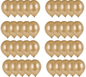 Merkloos 40x Gouden ballonnen - 27 cm - ballon goud voor helium of lucht Merkloos 40x Gouden ballonnen - 27 cm - ballon goud voor helium of lucht