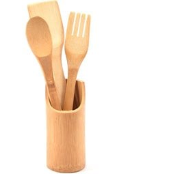 Merkloos 4-delige bamboe spatel set - Bamboe houten keukengerei Merkloos 4-delige bamboe spatel set - Bamboe houten keukengerei