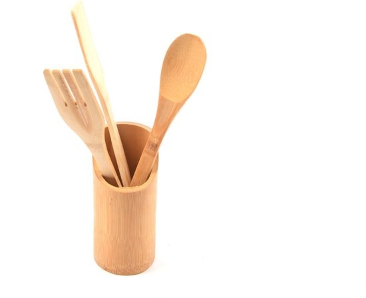 Merkloos 4-delige bamboe spatel set - Bamboe houten keukengerei Merkloos 4-delige bamboe spatel set - Bamboe houten keukengerei