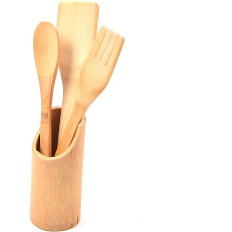 Merkloos 4 Piece Bamboo Spatula Set - Bamboo Wooden Kitchen Utensils Merkloos 4 Piece Bamboo Spatula Set - Bamboo Wooden Kitchen Utensils