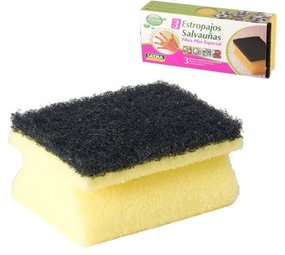 Merkloos 6x scouring pads / scouring pads with handle - 9 x 6.5 cm - sponges / cleaning articles / cleaning articles Merkloos 6x scouring pads / scouring pads with handle - 9 x 6.5 cm - sponges / cleaning articles / cleaning articles