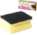 6x scouring pads / scouring pads with handle - 9 x 6.5 cm - sponges / cleaning articles / cleaning articles