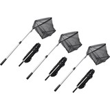Merkloos 3x Fishing net - fishing net - shovel - Landing net Foldable Aluminum 180 cm