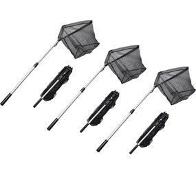 Merkloos 3x Fishing net - fishing net - shovel - Landing net Foldable Aluminum 180 cm Merkloos 3x Fishing net - fishing net - shovel - Landing net Foldable Aluminum 180 cm
