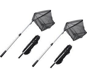 Merkloos 2x Visnet - vissennet - schep - Schepnet Opvouwbaar Aluminium 180 cm Merkloos 2x Visnet - vissennet - schep - Schepnet Opvouwbaar Aluminium 180 cm