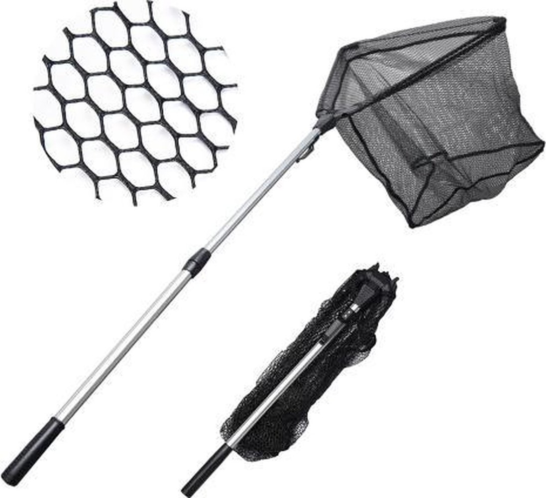 Merkloos 2x Visnet - visnet - schep - Schepnet Opvouwbaar Aluminium 180 cm Merkloos 2x Visnet - visnet - schep - Schepnet Opvouwbaar Aluminium 180 cm