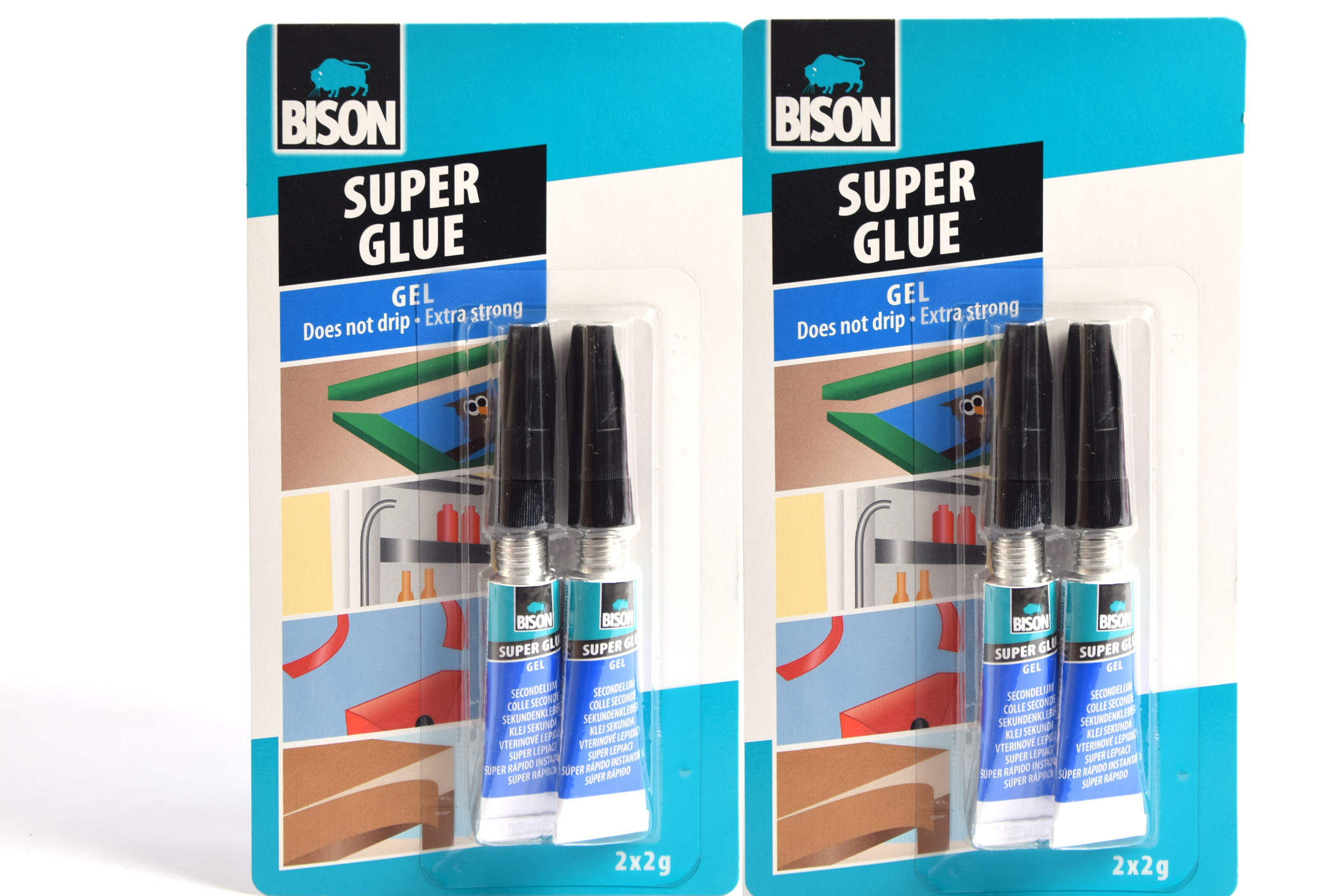 4 Stuks Bison Super glue Secondelijm 4 X 2g Extra sterk