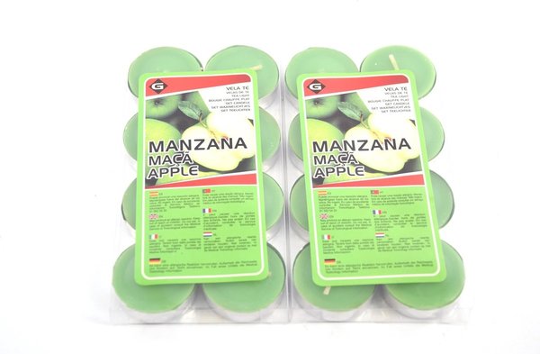 Delaram Geurtheelichten - Theelichten met 4 Branduren - Waxinelichtjes Geurtheelichten 16 stuks met Geur Appel geur theelichten Delaram Geurtheelichten - Theelichten met 4 Branduren - Waxinelichtjes Geurtheelichten 16 stuks met Geur Appel geur theelichten