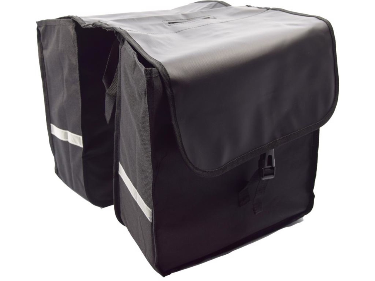 Merkloos Double Pannier waterproof with reflective stripes for extra safety - Pannier - Black - 2x 18 Liter Merkloos Double Pannier waterproof with reflective stripes for extra safety - Pannier - Black - 2x 18 Liter