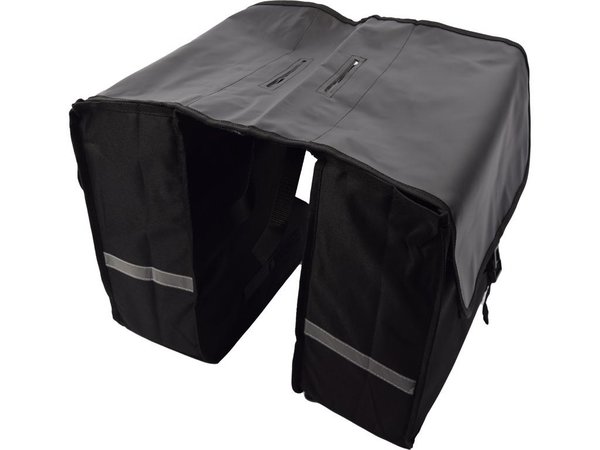 Merkloos Double Pannier waterproof with reflective stripes for extra safety - Pannier - Black - 2x 18 Liter Merkloos Double Pannier waterproof with reflective stripes for extra safety - Pannier - Black - 2x 18 Liter