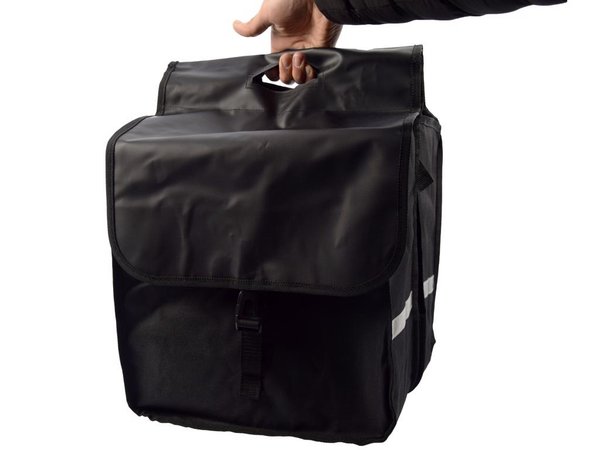 Merkloos Double Pannier waterproof with reflective stripes for extra safety - Pannier - Black - 2x 18 Liter Merkloos Double Pannier waterproof with reflective stripes for extra safety - Pannier - Black - 2x 18 Liter