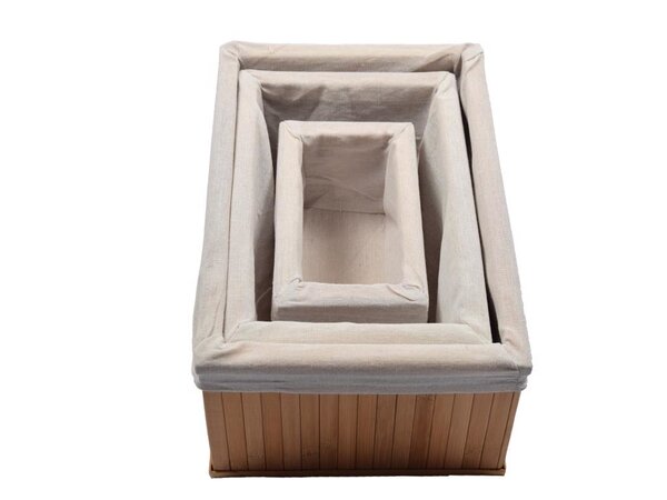 Merkloos Bamboo baskets 3 pieces | Multifunctional basket | Storage baskets | Storage | storage Box |Box |Basket/Compartments - Storage System Merkloos Bamboo baskets 3 pieces | Multifunctional basket | Storage baskets | Storage | storage Box |Box |Basket/Compartments - Storage System