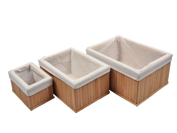 Merkloos Bamboo baskets 3 pieces | Multifunctional basket | Storage baskets | Storage | storage Box |Box |Basket/Compartments - Storage System Merkloos Bamboo baskets 3 pieces | Multifunctional basket | Storage baskets | Storage | storage Box |Box |Basket/Compartments - Storage System