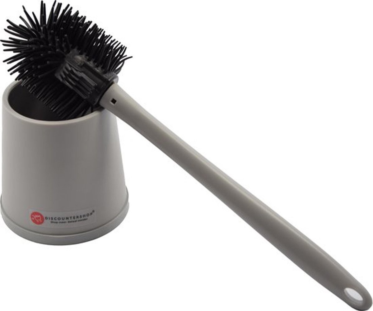 Discountershop Toiletborstel met siliconen toiletborstel 4 stuks  Toiletborstel Roestrij toiletborstel  Toiletborstel Stevige borstel -