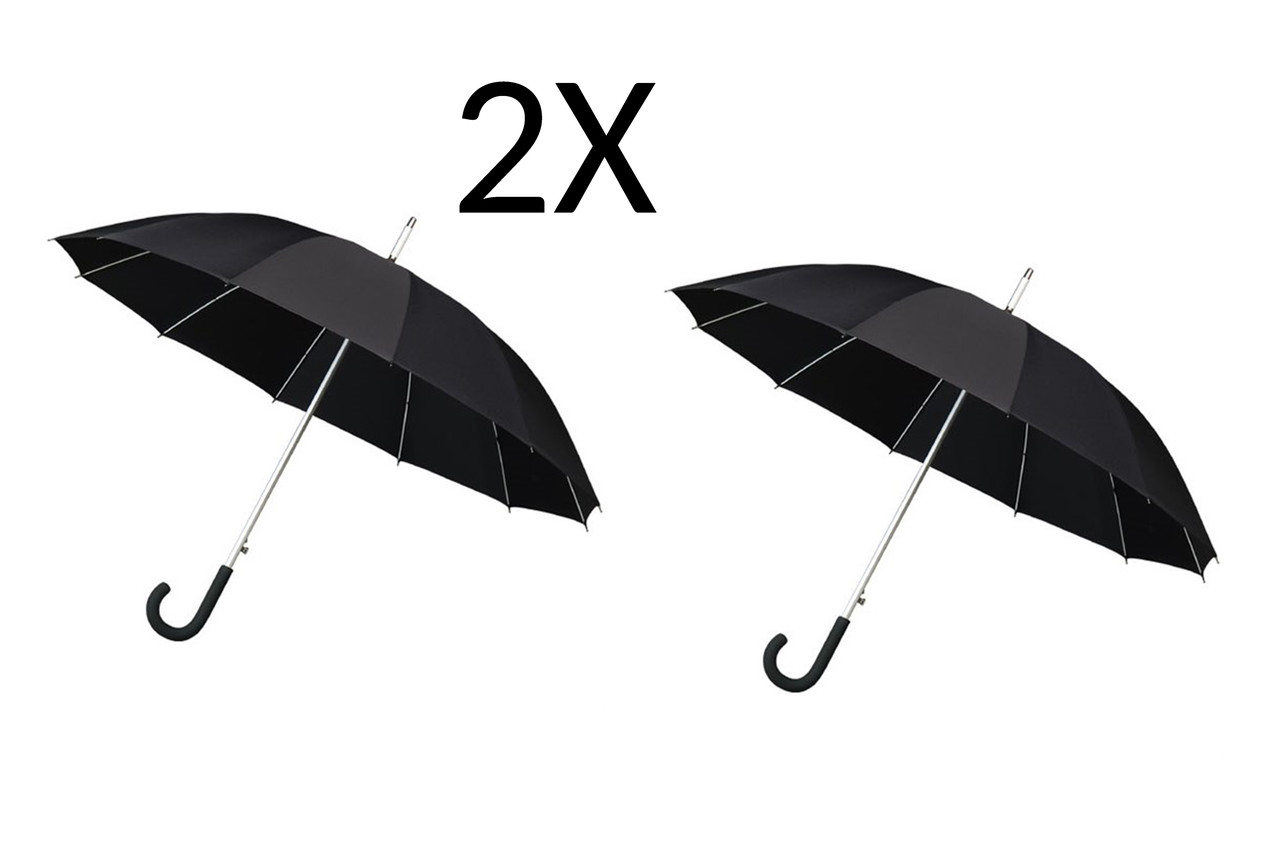 Merkloos 2x Paraplu - Automatic windparaplu - Stevig & Windroof - Windproof - Ø 110 cm - Zwart- Top Kwaliteit - Beste kwaliteit Merkloos 2x Paraplu - Automatic windparaplu - Stevig & Windroof - Windproof - Ø 110 cm - Zwart- Top Kwaliteit - Beste kwaliteit