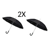 Merkloos 2x Paraplu - Automatic windparaplu - Stevig & Windroof - Windproof - Ø 110 cm - Zwart- Top Kwaliteit - Beste kwaliteit Merkloos 2x Paraplu - Automatic windparaplu - Stevig & Windroof - Windproof - Ø 110 cm - Zwart- Top Kwaliteit - Beste kwaliteit