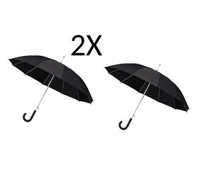 Merkloos 2x Umbrella - Automatic wind umbrella - Sturdy & Windproof - Windproof - Ø 110 cm - Black - Top Quality - Best quality Merkloos 2x Umbrella - Automatic wind umbrella - Sturdy & Windproof - Windproof - Ø 110 cm - Black - Top Quality - Best quality