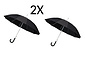 2x Paraplu - Automatic windparaplu - Stevig & Windroof - Windproof - Ø 110 cm - Zwart- Top Kwaliteit - Beste kwaliteit