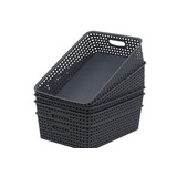 Merkloos 5 X Storage basket - Storage tray - Black storage 32 x 27 x 15 cm Rattan Merkloos 5 X Storage basket - Storage tray - Black storage 32 x 27 x 15 cm Rattan