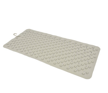 Discountershop Badmat Grijs - 76 x 36 cm - antislip mat - voor bad en douche Rubberen Antislip Douchemat - 36x76 cm | Kwaliteit | Grijs