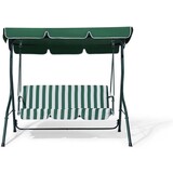 Discountershop Swing bench garden green two-seater with sunshade - Swing bench - Green-White - 140X110X153CM Discountershop Swing bench garden green two-seater with sunshade - Swing bench - Green-White - 140X110X153CM