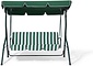 Swing bench garden green two-seater with sunshade - Swing bench - Green-White - 140X110X153CM Swing bench garden green two-seater with sunshade - Swing bench - Green-White - 140X110X153CM