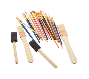 Discountershop Sponge Paint Brush - Painting Brush Set - Painting paint brushes 25 pcs - 2 x foambrush DIY Discountershop Sponge Paint Brush - Painting Brush Set - Painting paint brushes 25 pcs - 2 x foambrush DIY