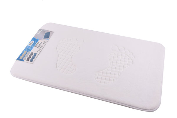 Merkloos Bath Mat & Toilet Mat Set - Shower mat set - White - 60cm x 40cm - bath mat set 3-piece - Soft Foam - Extra Soft - FOAM Merkloos Bath Mat & Toilet Mat Set - Shower mat set - White - 60cm x 40cm - bath mat set 3-piece - Soft Foam - Extra Soft - FOAM