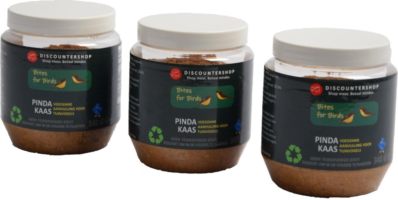 Discountershop 3 X Discountershop Pindakaas voor tuinvogels - Tuinvogels - vogelvoer - Vogelpindakaas - tuinvogelvoer - Vogelhuisje Discountershop 3 X Discountershop Pindakaas voor tuinvogels - Tuinvogels - vogelvoer - Vogelpindakaas - tuinvogelvoer - Vogelhuisje