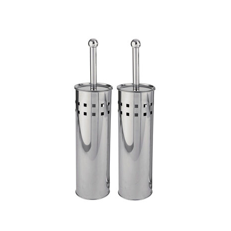 Discountershop 2 Pieces Toilet Brush Stainless Steel - Toilet Brush Stainless Steel - Stainless Steel Toilet Brush in Holder - Toilet Brush Holder - Toilet Brush - Toilet Brush - Silver - Stainless Steel Discountershop 2 Pieces Toilet Brush Stainless Steel - Toilet Brush Stainless Steel - Stainless Steel Toilet Brush in Holder - Toilet Brush Holder - Toilet Brush - Toilet Brush - Silver - Stainless Steel