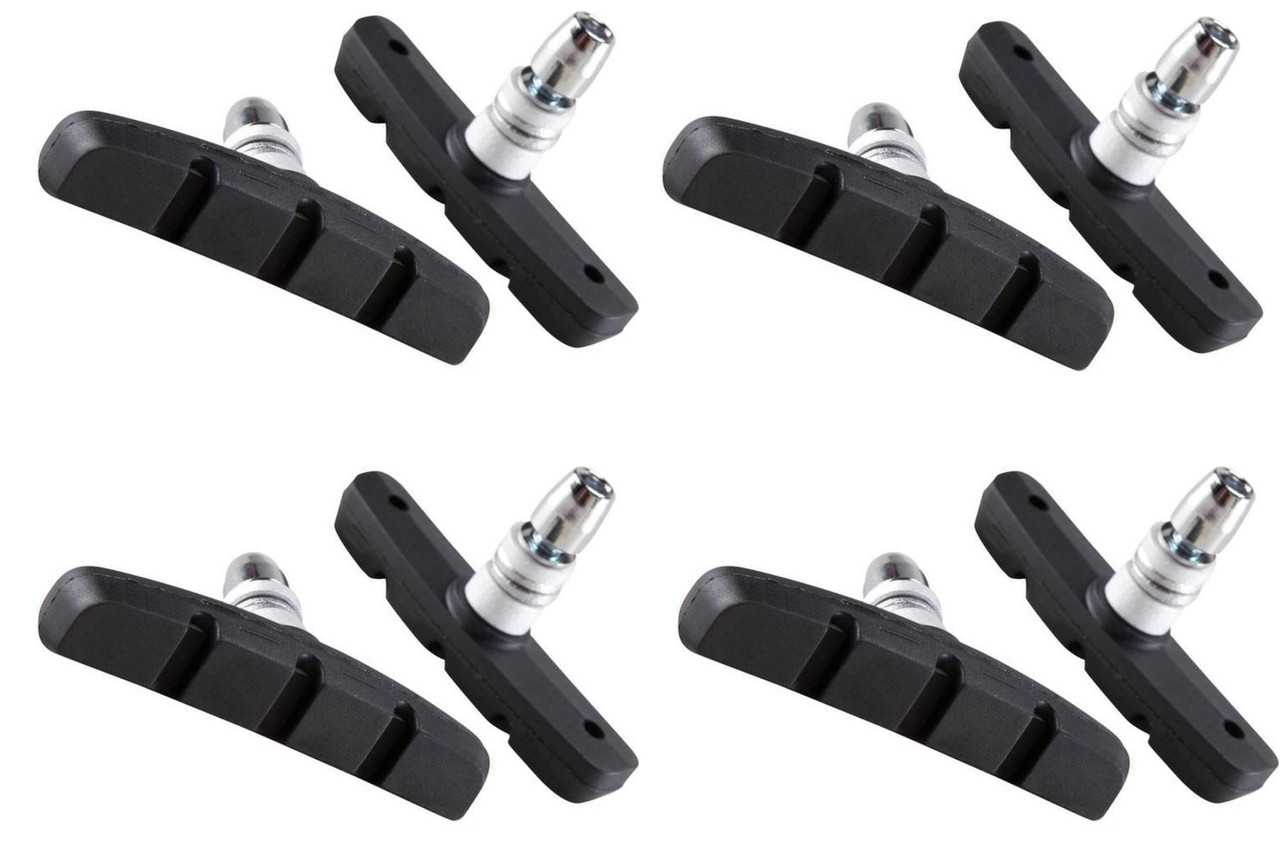 Discountershop 4 Set Universal Rubber Bicycle V Brake Pad Set - 4 Pairs - 8 Pieces - 70mm | Rubber Brake Pads | Bicycles Brake Pad | Brake pad set | Brake pad set Suitable for Mountain bike, City bike, Folding bike and Touring bike Discountershop 4 Set Universal Rubber Bicycle V Brake Pad Set - 4 Pairs - 8 Pieces - 70mm | Rubber Brake Pads | Bicycles Brake Pad | Brake pad set | Brake pad set Suitable for Mountain bike, City bike, Folding bike and Touring bike