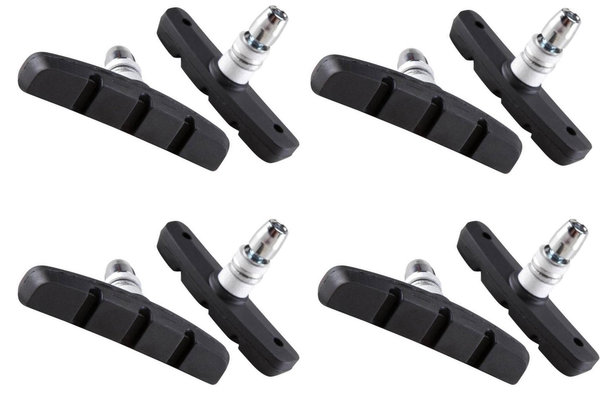 Discountershop 4 Set Universal Rubber Bicycle V Brake Pad Set - 4 Pairs - 8 Pieces - 70mm | Rubber Brake Pads | Bicycles Brake Pad | Brake pad set | Brake pad set Suitable for Mountain bike, City bike, Folding bike and Touring bike Discountershop 4 Set Universal Rubber Bicycle V Brake Pad Set - 4 Pairs - 8 Pieces - 70mm | Rubber Brake Pads | Bicycles Brake Pad | Brake pad set | Brake pad set Suitable for Mountain bike, City bike, Folding bike and Touring bike