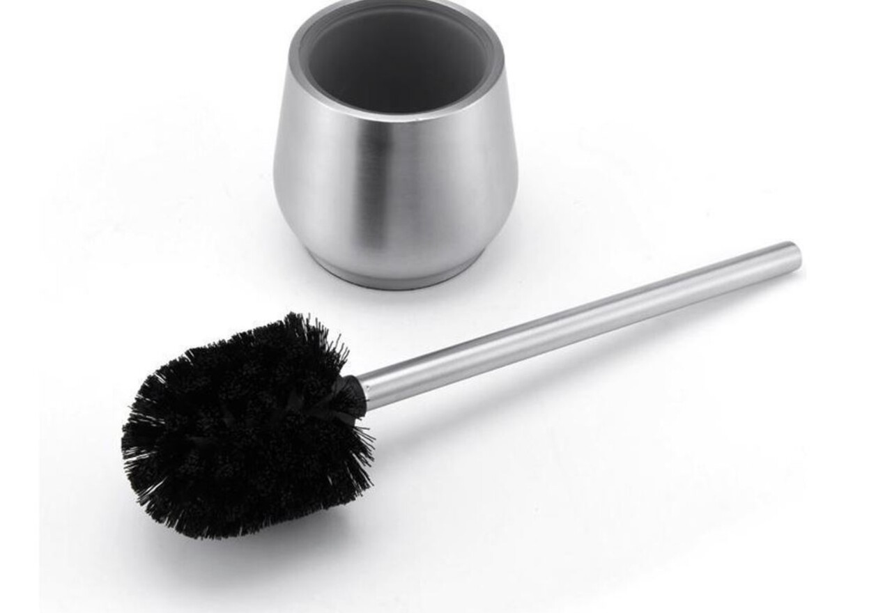 Discountershop 2 X Toilet Brush Stainless Steel - Toilet Brush Stainless Steel - Stainless Steel Toilet Brush in Holder - Toilet Brush Holder - Toilet Brush - Toilet Brush with Holder Freestanding - Brushed Stainless Steel Discountershop 2 X Toilet Brush Stainless Steel - Toilet Brush Stainless Steel - Stainless Steel Toilet Brush in Holder - Toilet Brush Holder - Toilet Brush - Toilet Brush with Holder Freestanding - Brushed Stainless Steel