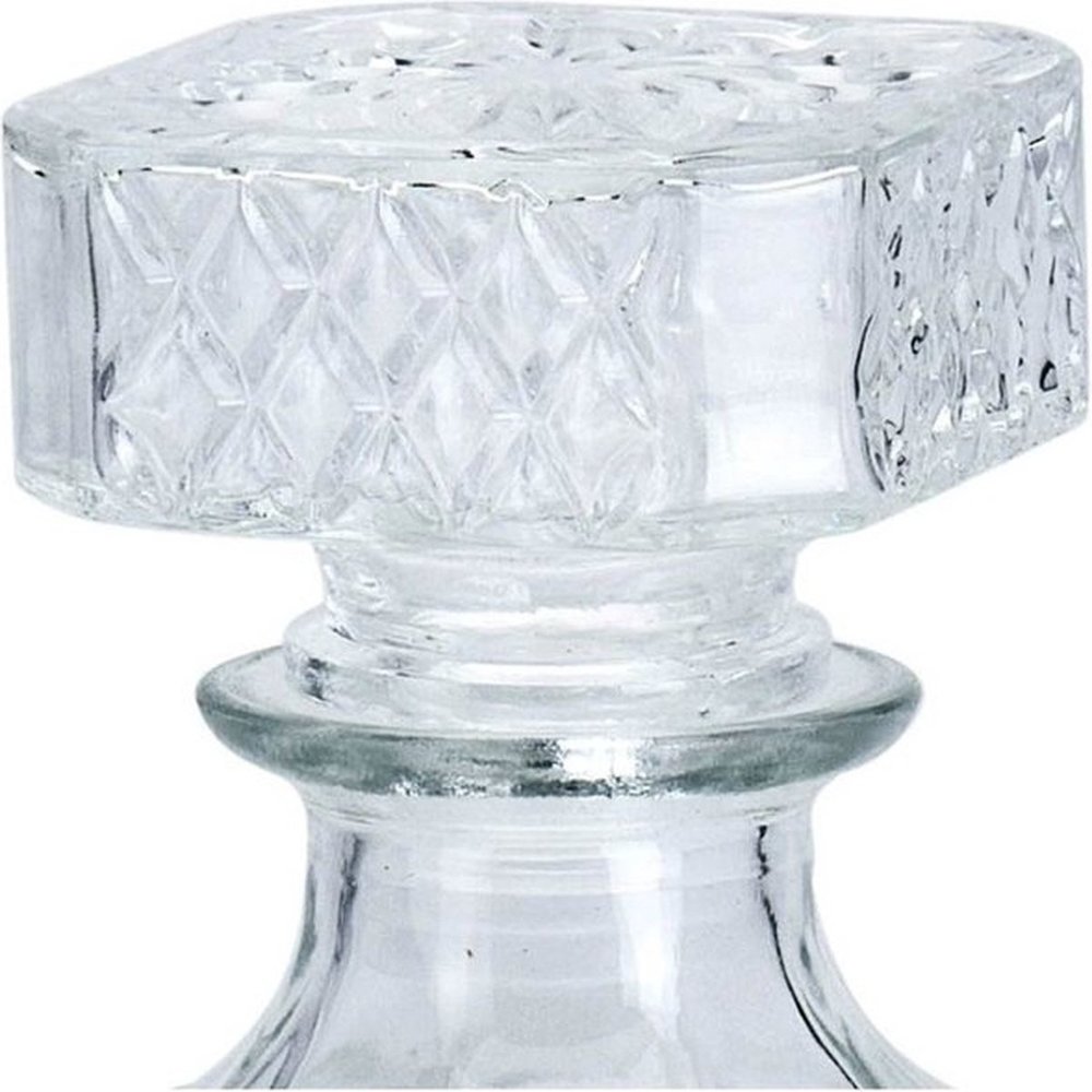 Delaram 2 Stuks glazen whisky 1000ml - kristal 2x Kristalglas look whiskey fles Whiskykaraf/whiskyfles met structuur in glas