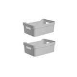 Discountershop 2 pcs storage basket with handles - Buy storage box - Tool box 2 pcs - size 200 mm x 140 mm x 80 mm Discountershop 2 pcs storage basket with handles - Buy storage box - Tool box 2 pcs - size 200 mm x 140 mm x 80 mm