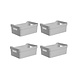 Discountershop 4 stuks opbergmand met handvatten - Opbergmanden - opbergboxen - Gereedschapsbak 4 stuks - afmeting 200 mm x 140 mm x 80mm Discountershop 4 stuks opbergmand met handvatten - Opbergmanden - opbergboxen - Gereedschapsbak 4 stuks - afmeting 200 mm x 140 mm x 80mm