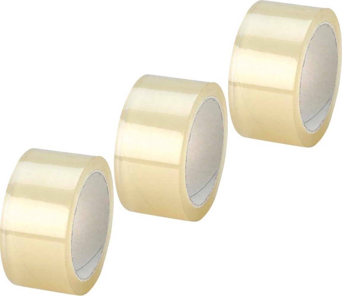 Merkloos 3x stuks rollen Verpakkingstape transparant 55 meter - 5 cm breed - Kantoor en magazijn artikelen Merkloos 3x stuks rollen Verpakkingstape transparant 55 meter - 5 cm breed - Kantoor en magazijn artikelen