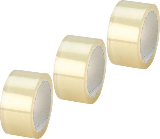 Merkloos 3x stuks rollen Verpakkingstape transparant 55 meter - 5 cm breed - Kantoor en magazijn artikelen Merkloos 3x stuks rollen Verpakkingstape transparant 55 meter - 5 cm breed - Kantoor en magazijn artikelen