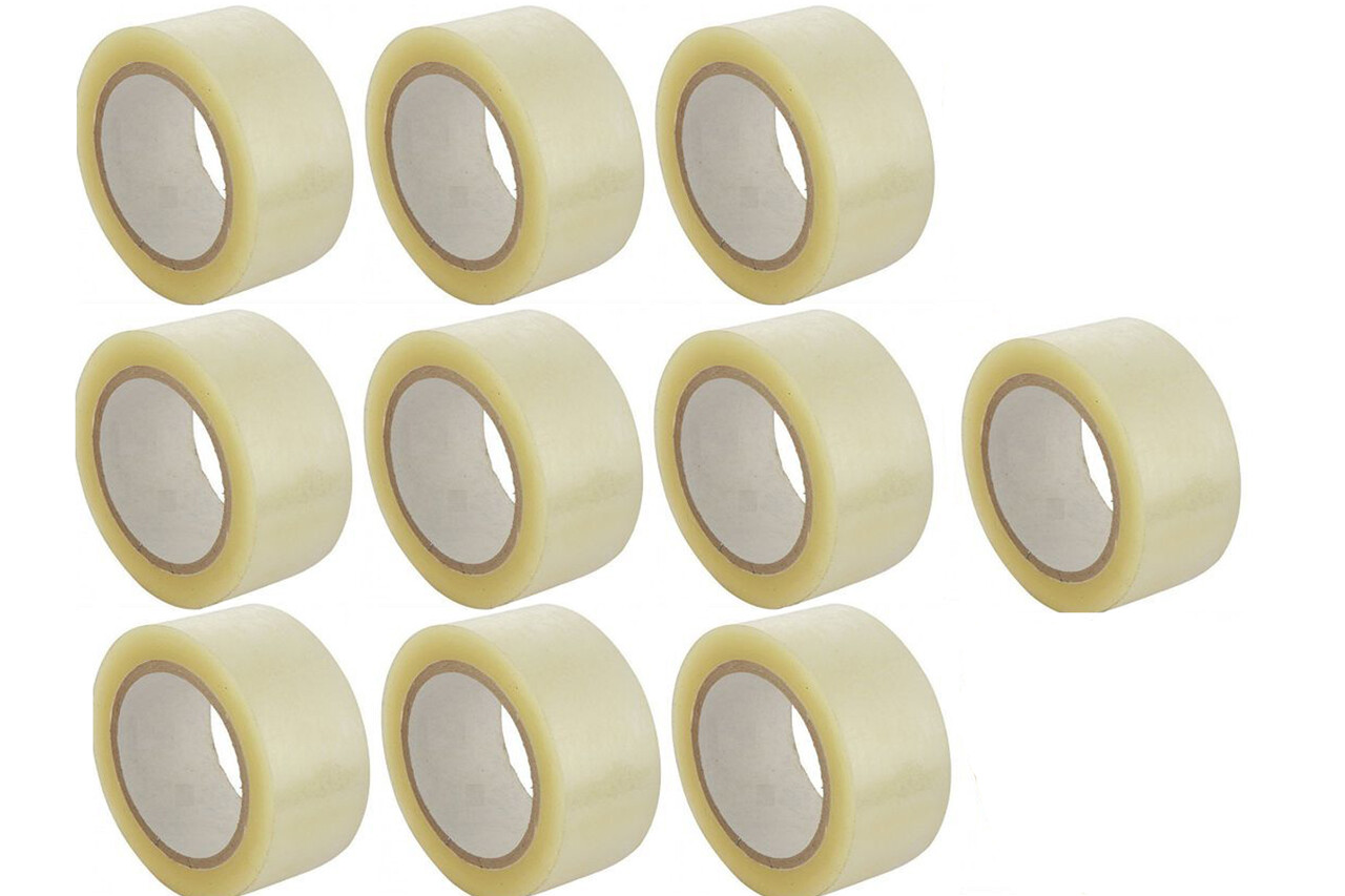 Merkloos 10x rolls of packaging tape transparent 66 meters - 5 cm wide - Office and warehouse items