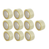 Merkloos 10x stuks rollen Verpakkingstape transparant 55 meter - 5 cm breed - Kantoor en magazijn artikelen