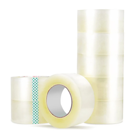 Merkloos 10x stuks rollen Verpakkingstape transparant 55 meter - 5 cm breed - Kantoor en magazijn artikelen