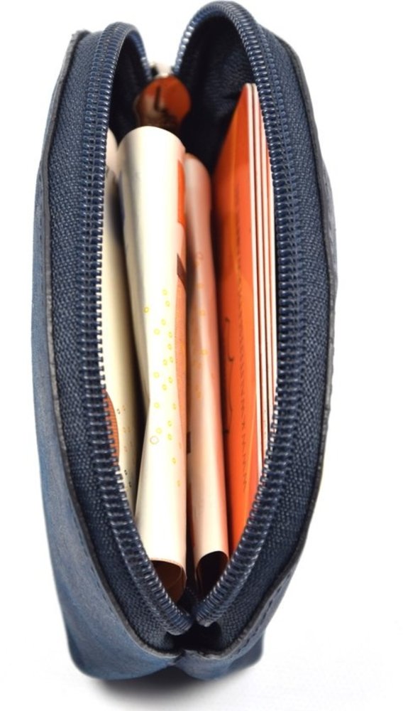 4 East NavyWallet |with YKK zippers| holiday wallet - Compact wallet - Buffalo leather wallet - Small wallet - Wallet - Round wallet - 4 East NavyWallet |with YKK zippers| holiday wallet - Compact wallet - Buffalo leather wallet - Small wallet - Wallet - Round wallet -