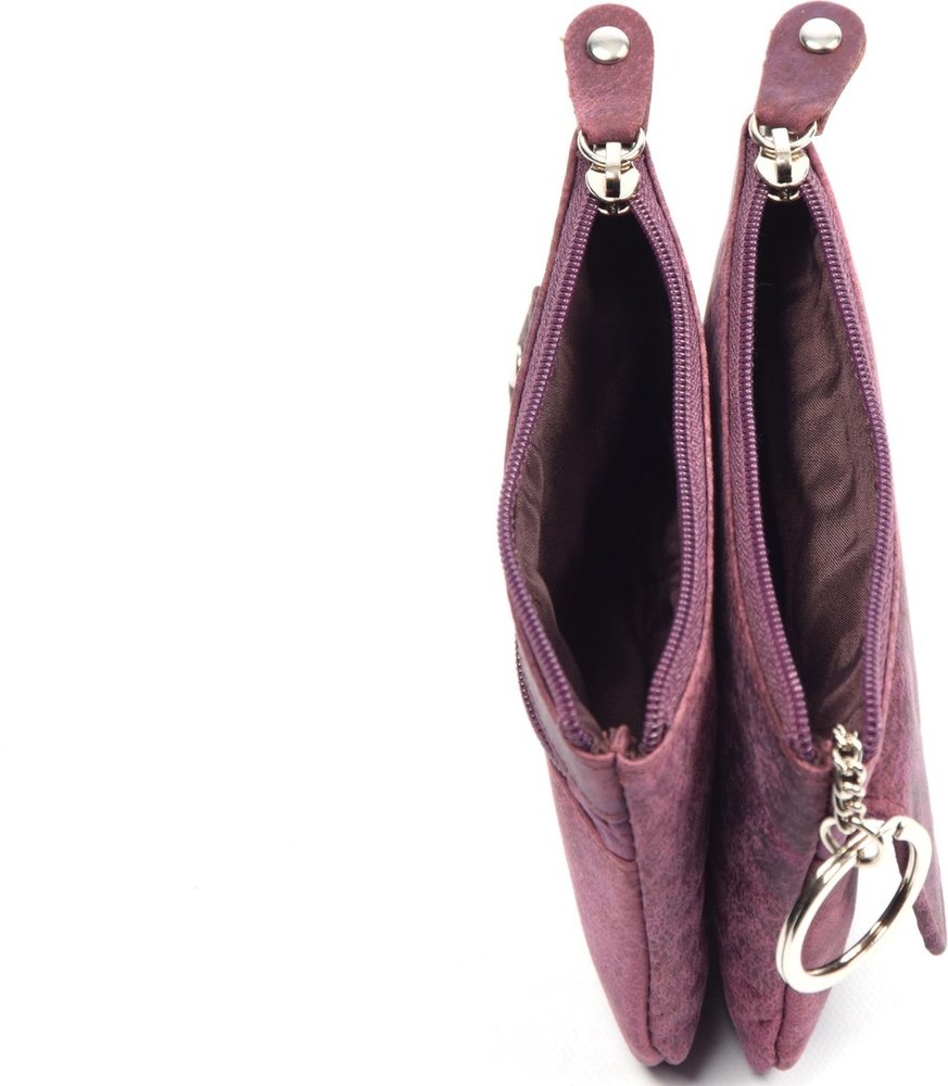 4 East 4East® |Key Case Wallet| Purple | wallet pouch - ring wallet - card holder with zipper - zipper wallet - 3 zippers wallet - buffalo leather wallet - wallet with RFID - Copy 4 East 4East® |Key Case Wallet| Purple | wallet pouch - ring wallet - card holder with zipper - zipper wallet - 3 zippers wallet - buffalo leather wallet - wallet with RFID - Copy