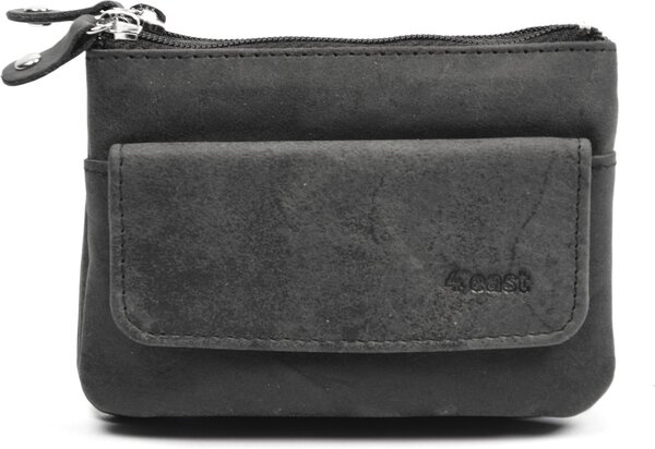4 East 4East® |Sleuteletui portemonnee|Zwart| portemonnee etui - ring portemonnee - pasjeshouder met rits - rits portemonnee - 3 ritsen portemonnee - buffelleer portemonnee - portemonnee met RFID 4 East 4East® |Sleuteletui portemonnee|Zwart| portemonnee etui - ring portemonnee - pasjeshouder met rits - rits portemonnee - 3 ritsen portemonnee - buffelleer portemonnee - portemonnee met RFID