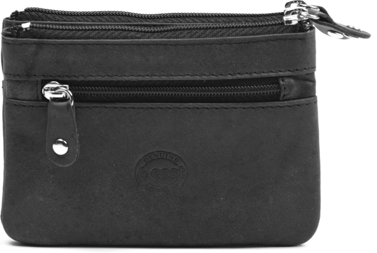 4 East 4East® |Sleuteletui portemonnee|Zwart| portemonnee etui - ring portemonnee - pasjeshouder met rits - rits portemonnee - 3 ritsen portemonnee - buffelleer portemonnee - portemonnee met RFID 4 East 4East® |Sleuteletui portemonnee|Zwart| portemonnee etui - ring portemonnee - pasjeshouder met rits - rits portemonnee - 3 ritsen portemonnee - buffelleer portemonnee - portemonnee met RFID