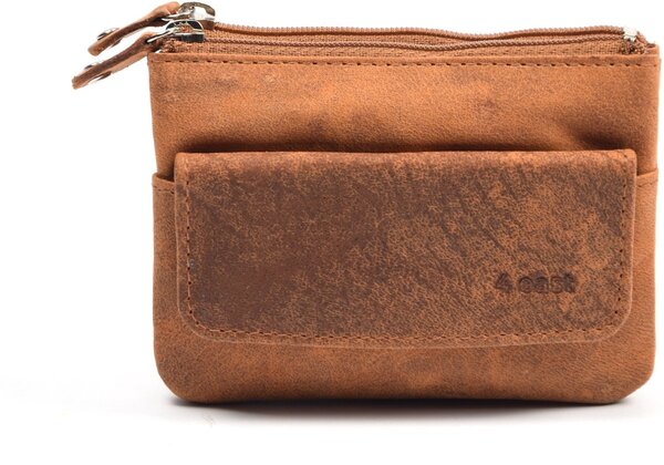 4 East 4East® |Key Case Wallet|Brown | wallet pouch - ring wallet - card holder with zipper - zipper wallet - 3 zippers wallet - buffalo leather wallet - wallet with RFID 4 East 4East® |Key Case Wallet|Brown | wallet pouch - ring wallet - card holder with zipper - zipper wallet - 3 zippers wallet - buffalo leather wallet - wallet with RFID