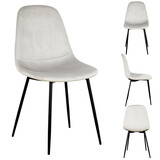 Merkloos Dining room chairs Bucket chair corduroy - Light gray Velvet dining room chair - Velvet chair Velvet chairs - Dining room chairs - Dining table chairs