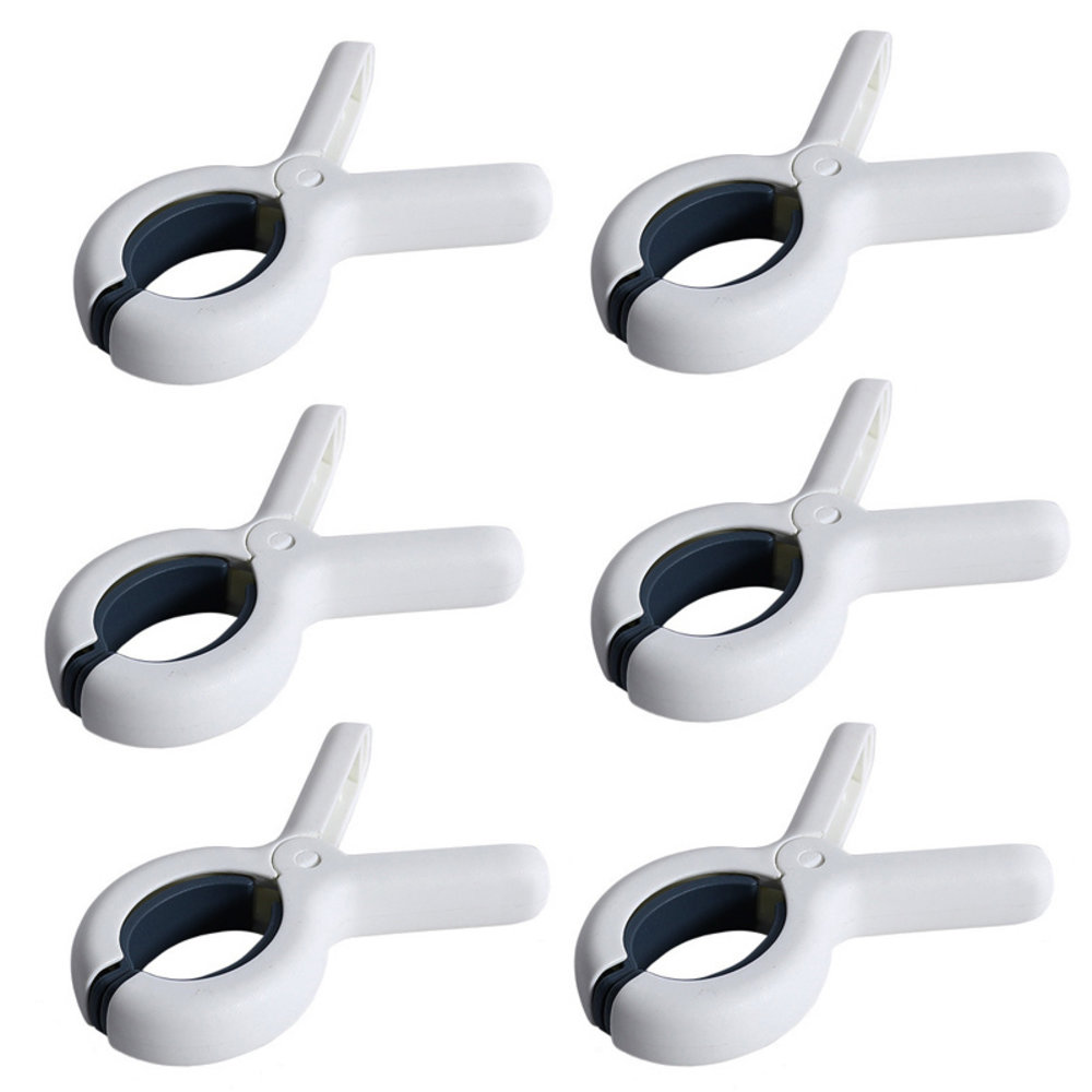 Discountershop Clamps 6 pieces - Clothespins - 6 pieces - White and blue 100% plastic and therefore stainless | Leave no prints Discountershop Clamps 6 pieces - Clothespins - 6 pieces - White and blue 100% plastic and therefore stainless | Leave no prints