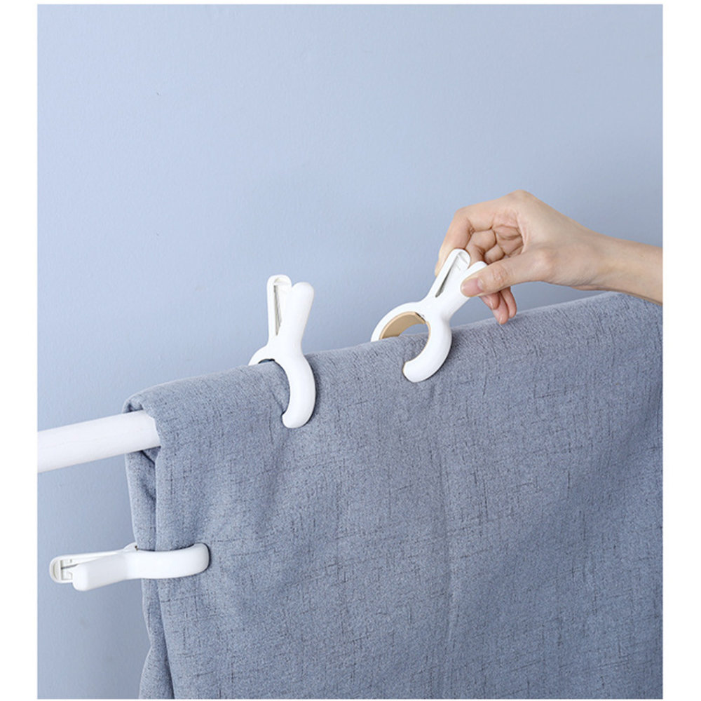 Discountershop Clamps 6 pieces - Clothespins - 6 pieces - White and blue 100% plastic and therefore stainless | Leave no prints Discountershop Clamps 6 pieces - Clothespins - 6 pieces - White and blue 100% plastic and therefore stainless | Leave no prints